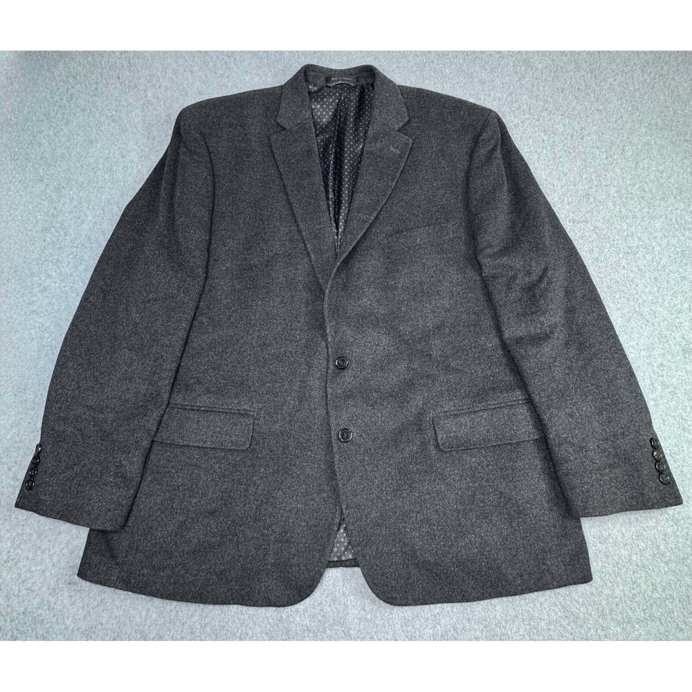 Ralph Lauren LRL Black‎ Label Luxury Silk Wool Cashmere Grey Sport Coat Size 48R